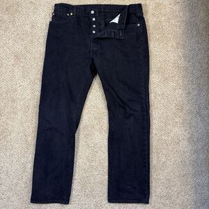 Levi's Jeans Men's 36x32 Black 501 Button Fly 100% Cotton American Workwear